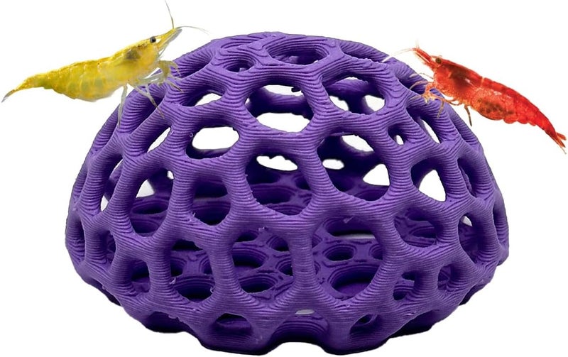 CTWPets Store Colorful Shrimp Dome Hide - Aquarium Cherry Shrimp Hide - Cherry Shimpe Hide (Lavender Bliss) - Image 1